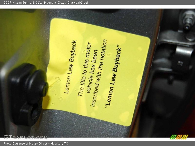 Magnetic Gray / Charcoal/Steel 2007 Nissan Sentra 2.0 SL