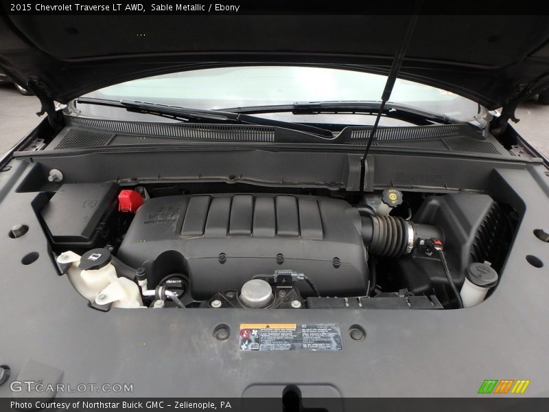 Sable Metallic / Ebony 2015 Chevrolet Traverse LT AWD