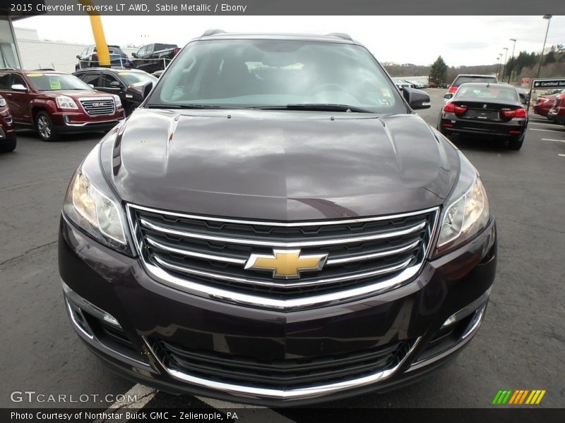 Sable Metallic / Ebony 2015 Chevrolet Traverse LT AWD