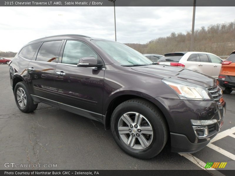Sable Metallic / Ebony 2015 Chevrolet Traverse LT AWD