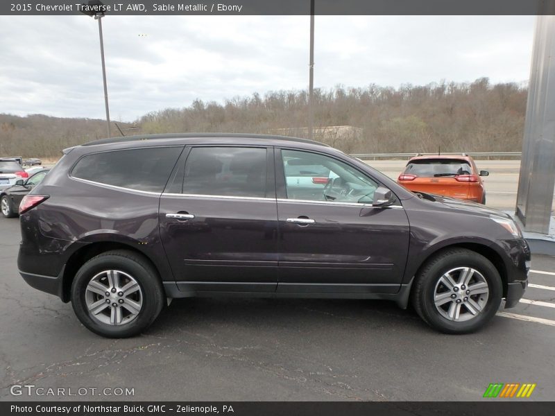 Sable Metallic / Ebony 2015 Chevrolet Traverse LT AWD