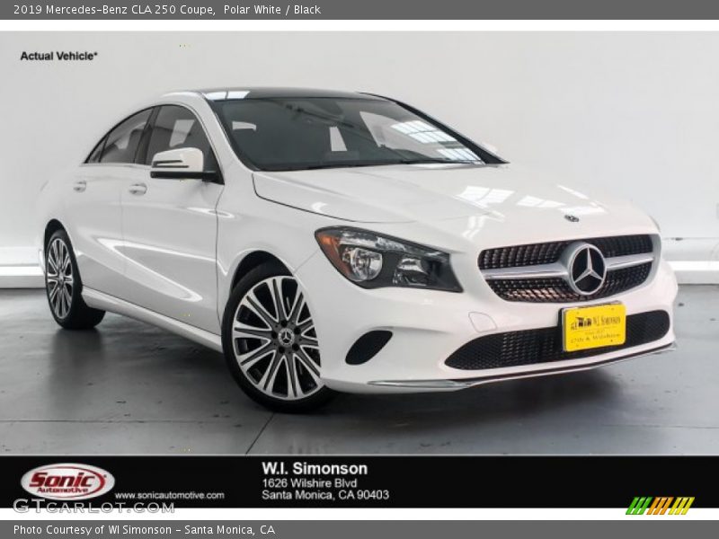 Polar White / Black 2019 Mercedes-Benz CLA 250 Coupe