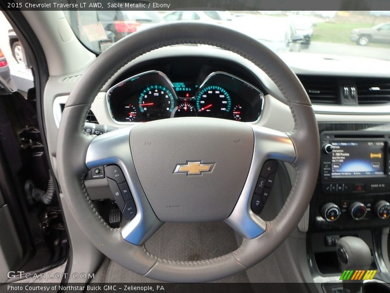 Sable Metallic / Ebony 2015 Chevrolet Traverse LT AWD