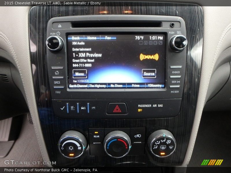 Sable Metallic / Ebony 2015 Chevrolet Traverse LT AWD