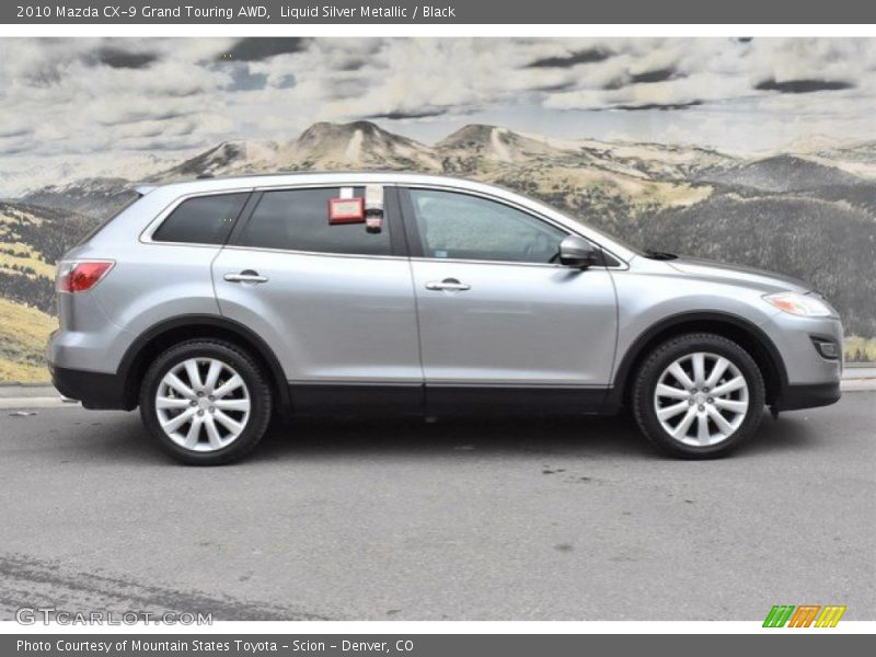 Liquid Silver Metallic / Black 2010 Mazda CX-9 Grand Touring AWD