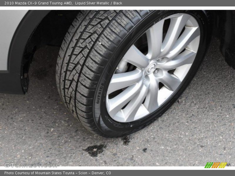 Liquid Silver Metallic / Black 2010 Mazda CX-9 Grand Touring AWD