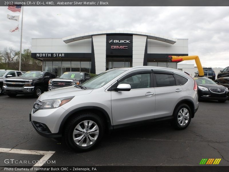 Alabaster Silver Metallic / Black 2012 Honda CR-V EX-L 4WD