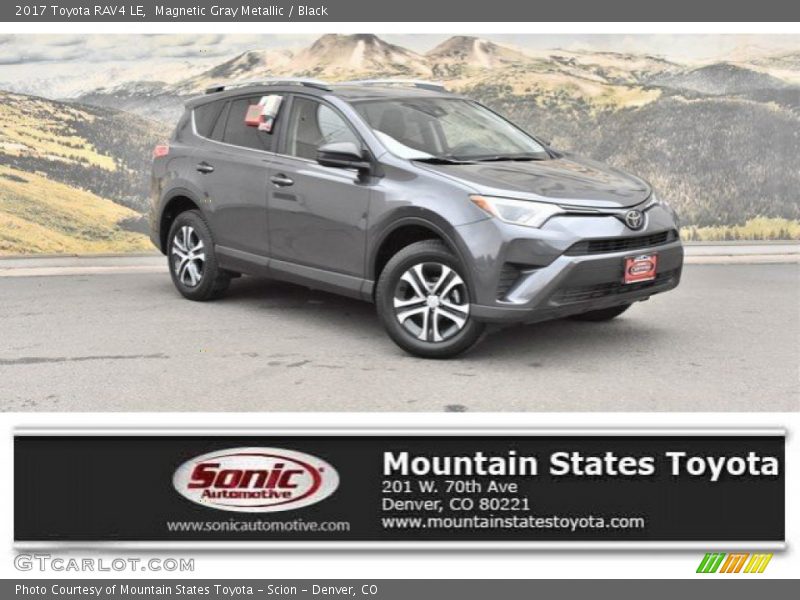 Magnetic Gray Metallic / Black 2017 Toyota RAV4 LE