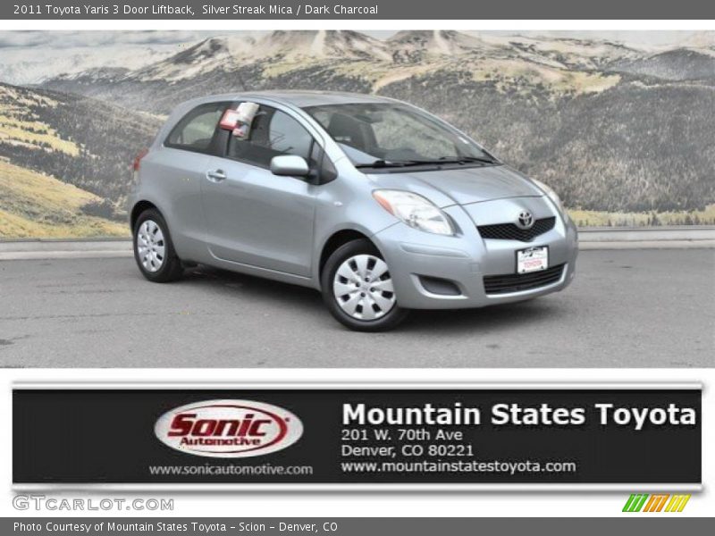 Silver Streak Mica / Dark Charcoal 2011 Toyota Yaris 3 Door Liftback