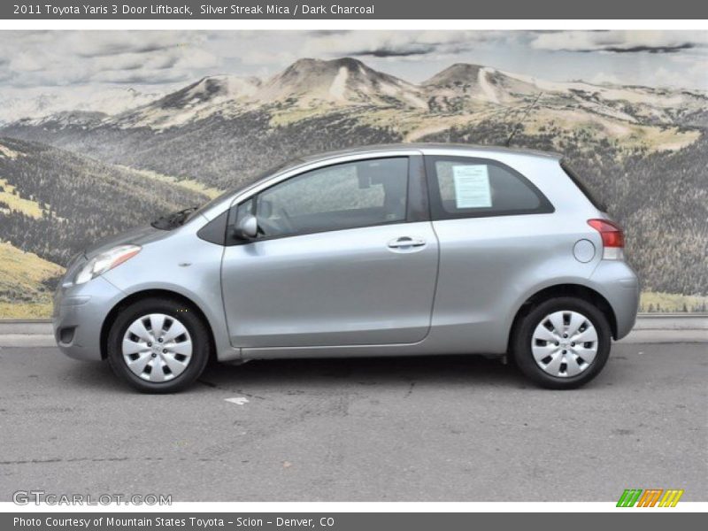 Silver Streak Mica / Dark Charcoal 2011 Toyota Yaris 3 Door Liftback