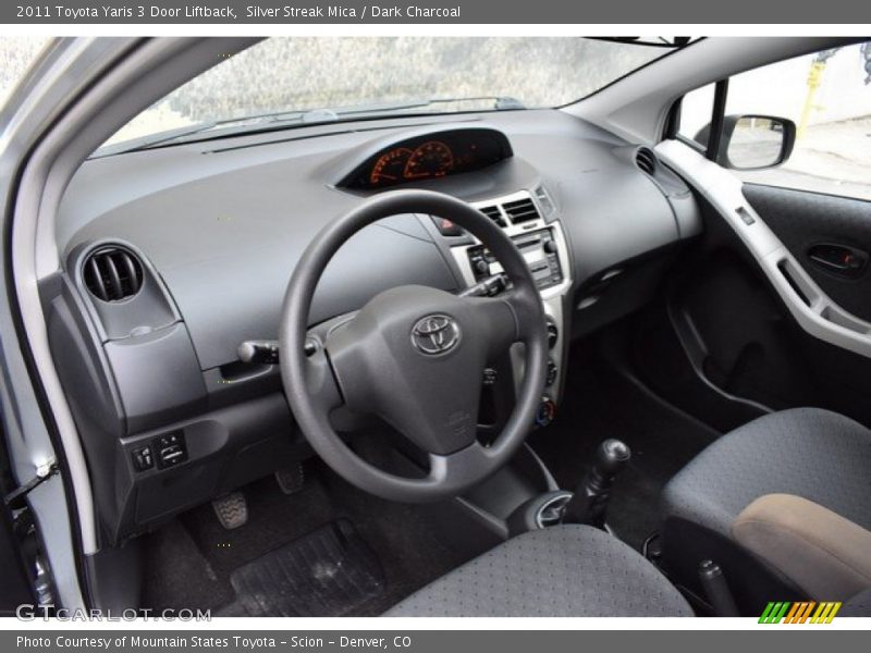 Silver Streak Mica / Dark Charcoal 2011 Toyota Yaris 3 Door Liftback