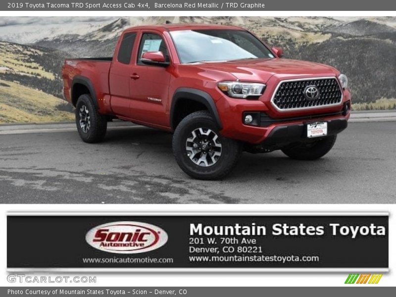 Barcelona Red Metallic / TRD Graphite 2019 Toyota Tacoma TRD Sport Access Cab 4x4