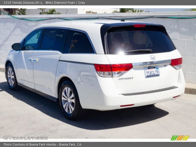 White Diamond Pearl / Gray 2016 Honda Odyssey EX-L