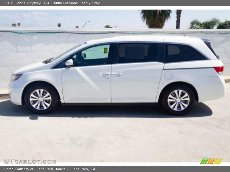 White Diamond Pearl / Gray 2016 Honda Odyssey EX-L