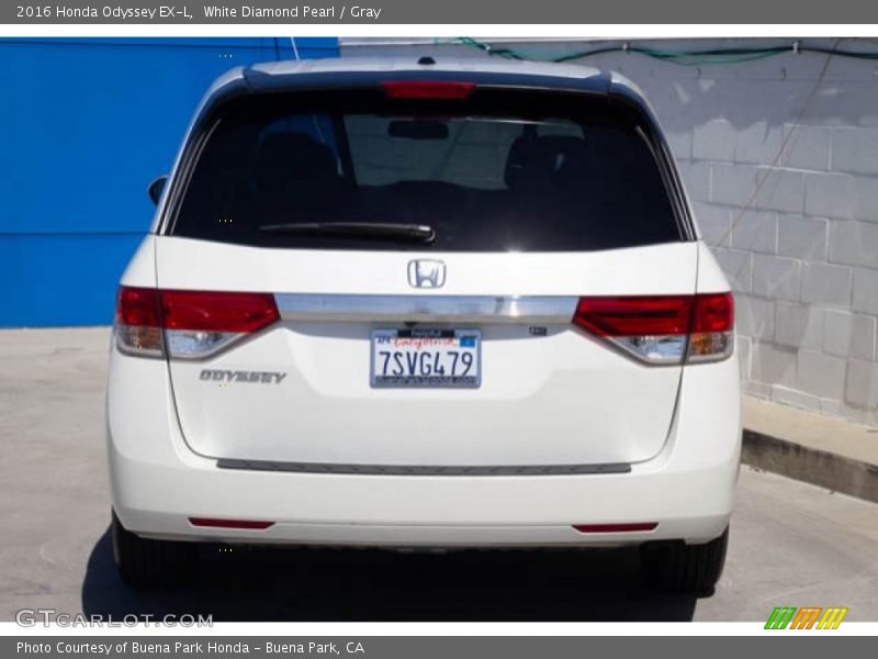 White Diamond Pearl / Gray 2016 Honda Odyssey EX-L