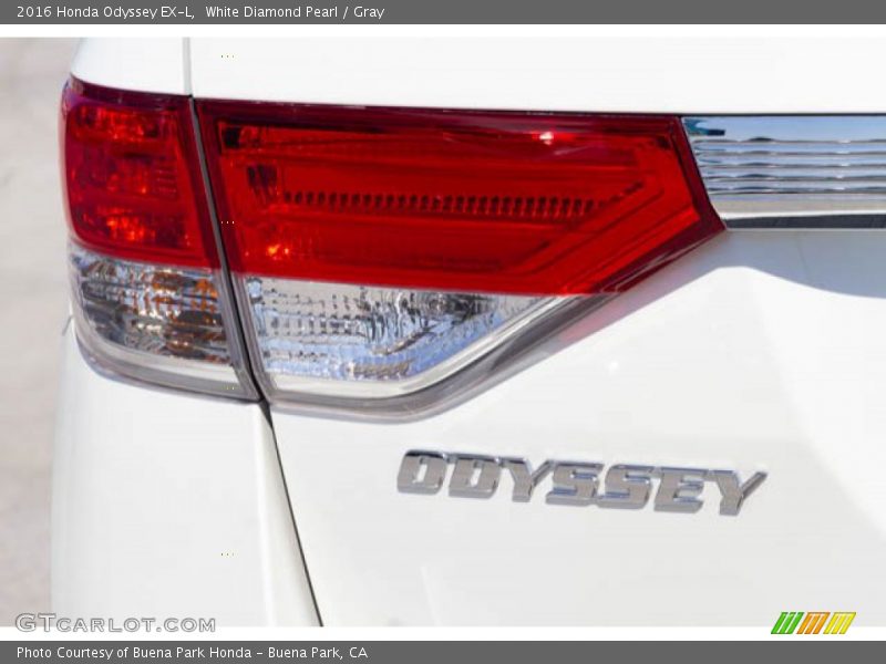 White Diamond Pearl / Gray 2016 Honda Odyssey EX-L