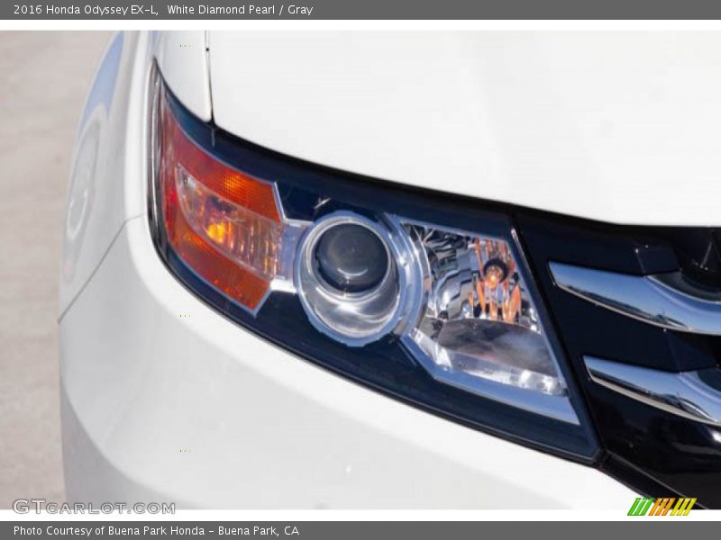 White Diamond Pearl / Gray 2016 Honda Odyssey EX-L