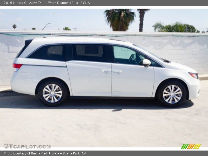 White Diamond Pearl / Gray 2016 Honda Odyssey EX-L