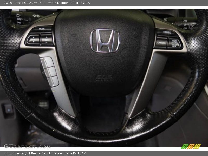 White Diamond Pearl / Gray 2016 Honda Odyssey EX-L