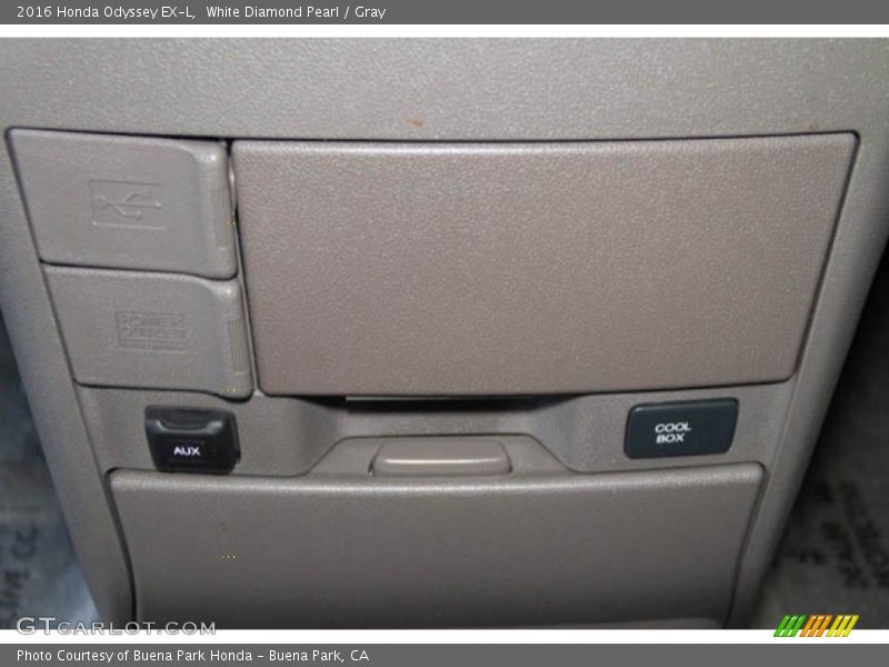White Diamond Pearl / Gray 2016 Honda Odyssey EX-L