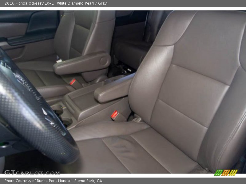 White Diamond Pearl / Gray 2016 Honda Odyssey EX-L