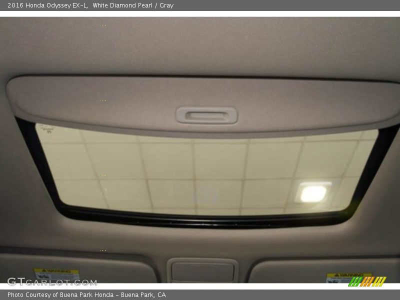 White Diamond Pearl / Gray 2016 Honda Odyssey EX-L