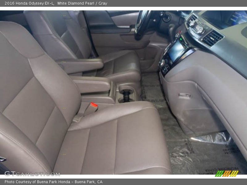 White Diamond Pearl / Gray 2016 Honda Odyssey EX-L