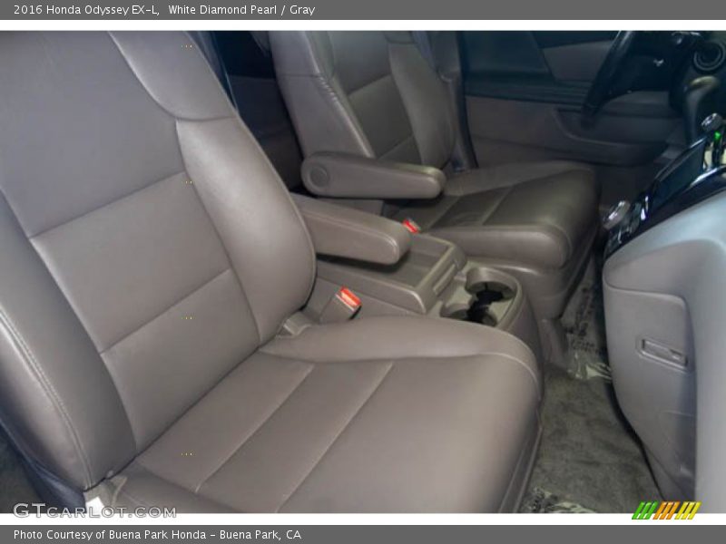 White Diamond Pearl / Gray 2016 Honda Odyssey EX-L
