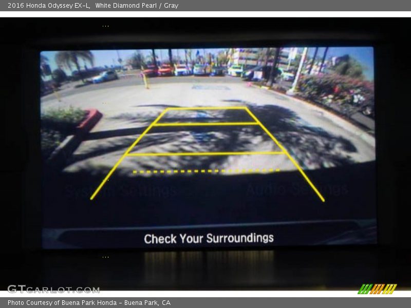 White Diamond Pearl / Gray 2016 Honda Odyssey EX-L