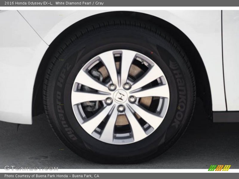 White Diamond Pearl / Gray 2016 Honda Odyssey EX-L