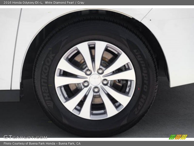 White Diamond Pearl / Gray 2016 Honda Odyssey EX-L