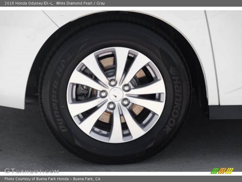 White Diamond Pearl / Gray 2016 Honda Odyssey EX-L