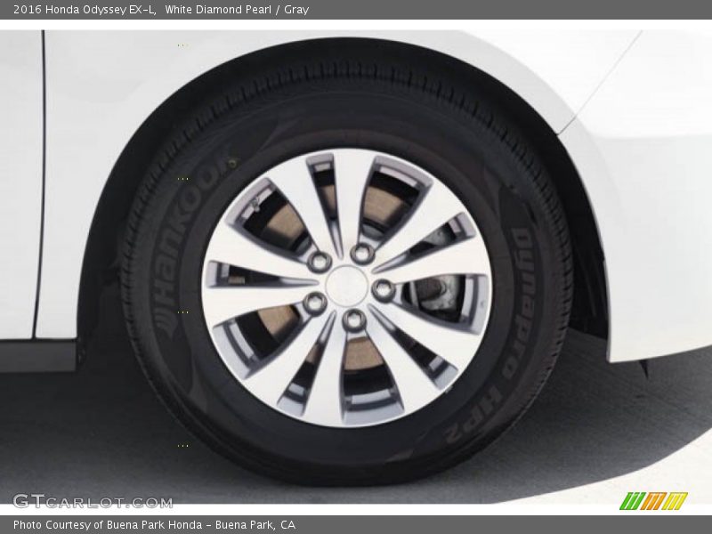 White Diamond Pearl / Gray 2016 Honda Odyssey EX-L