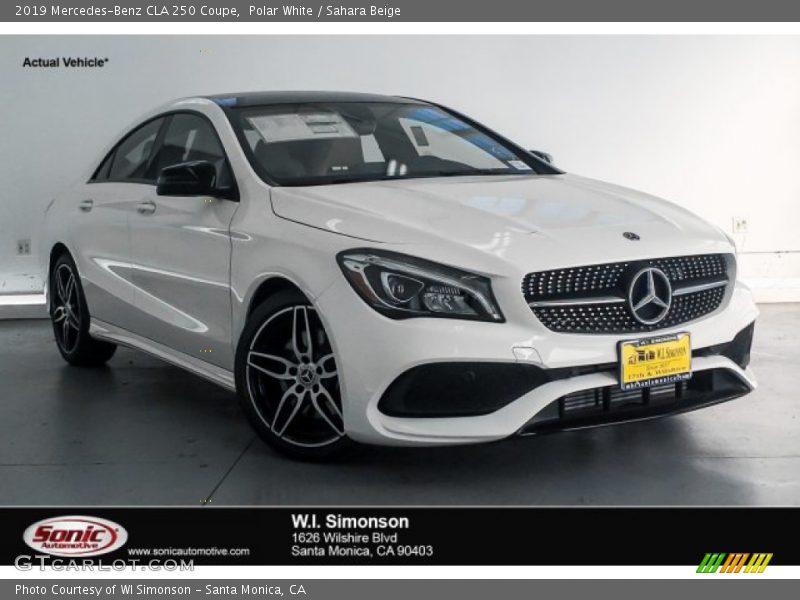 Polar White / Sahara Beige 2019 Mercedes-Benz CLA 250 Coupe