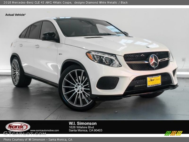 designo Diamond White Metallic / Black 2018 Mercedes-Benz GLE 43 AMG 4Matic Coupe