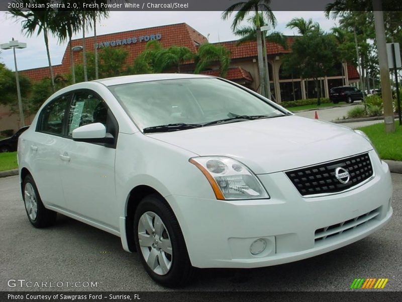 Fresh Powder White / Charcoal/Steel 2008 Nissan Sentra 2.0