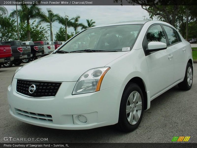 Fresh Powder White / Charcoal/Steel 2008 Nissan Sentra 2.0
