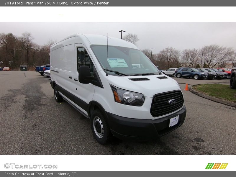 Oxford White / Pewter 2019 Ford Transit Van 250 MR Long