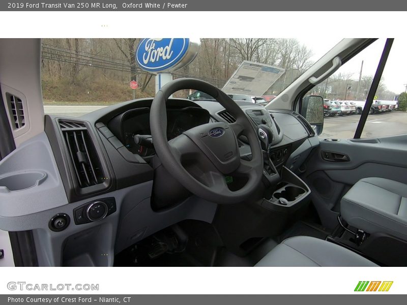 Oxford White / Pewter 2019 Ford Transit Van 250 MR Long