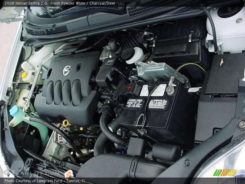 Fresh Powder White / Charcoal/Steel 2008 Nissan Sentra 2.0
