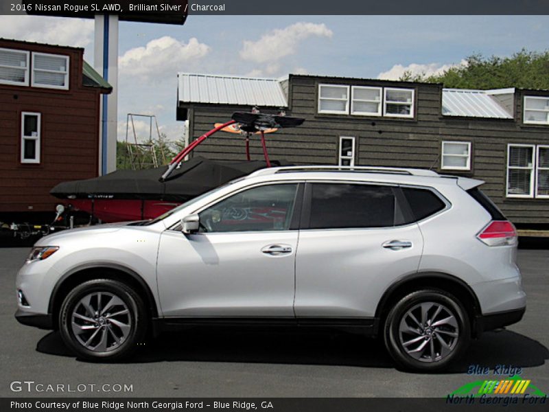 Brilliant Silver / Charcoal 2016 Nissan Rogue SL AWD