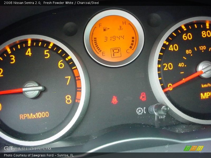 Fresh Powder White / Charcoal/Steel 2008 Nissan Sentra 2.0