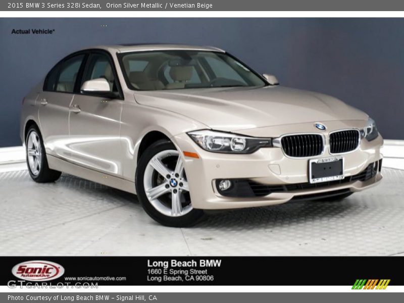 Orion Silver Metallic / Venetian Beige 2015 BMW 3 Series 328i Sedan