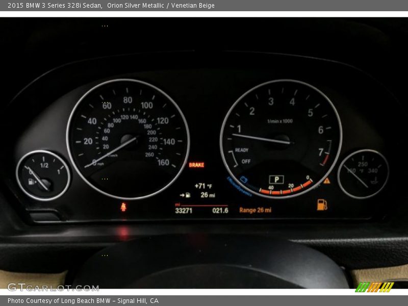 Orion Silver Metallic / Venetian Beige 2015 BMW 3 Series 328i Sedan