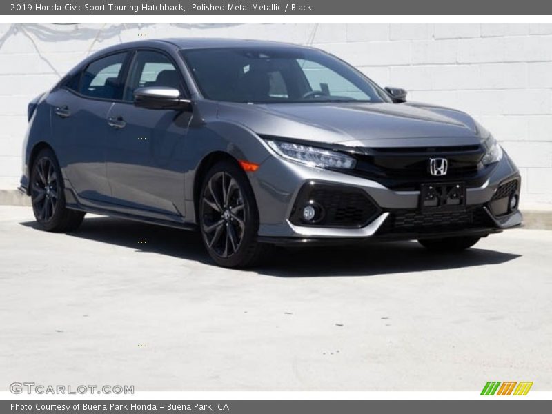 Polished Metal Metallic / Black 2019 Honda Civic Sport Touring Hatchback