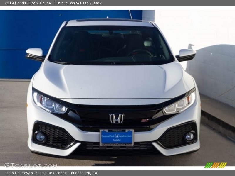 Platinum White Pearl / Black 2019 Honda Civic Si Coupe