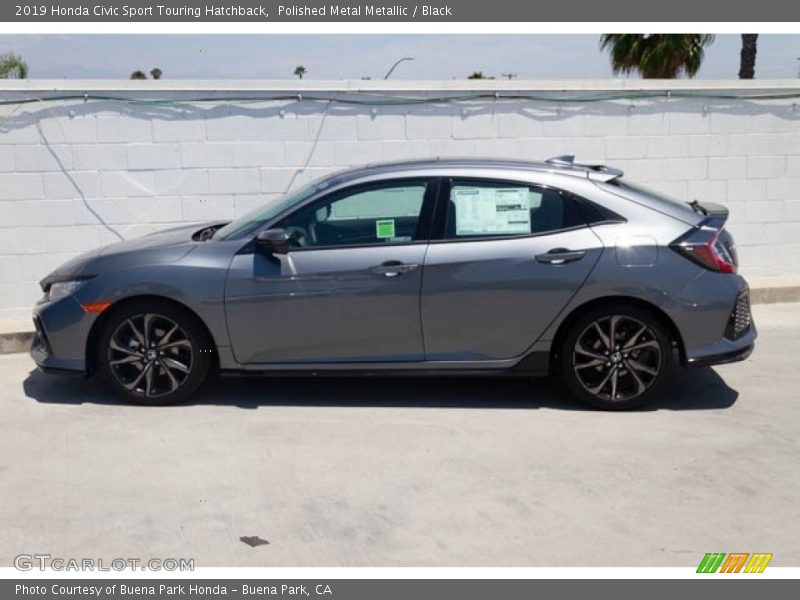Polished Metal Metallic / Black 2019 Honda Civic Sport Touring Hatchback