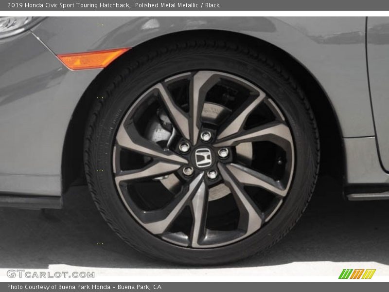 Polished Metal Metallic / Black 2019 Honda Civic Sport Touring Hatchback