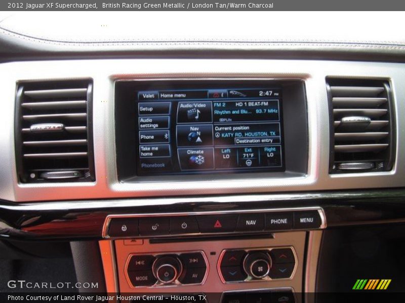 British Racing Green Metallic / London Tan/Warm Charcoal 2012 Jaguar XF Supercharged