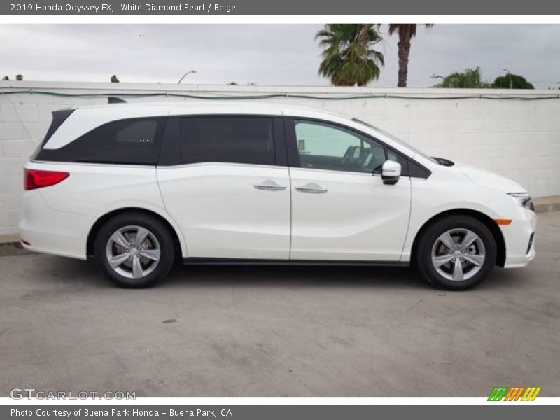 White Diamond Pearl / Beige 2019 Honda Odyssey EX